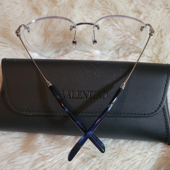 Valentino Silver Rimless Glasses - Picture 2 of 10